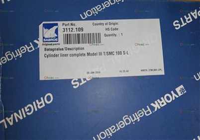 York Qism 3112.109 silindr liner yangi 2025 chvac